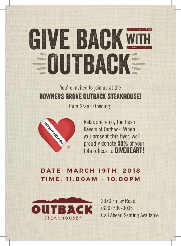 Outback Chooses Diveheart As Community Partner
