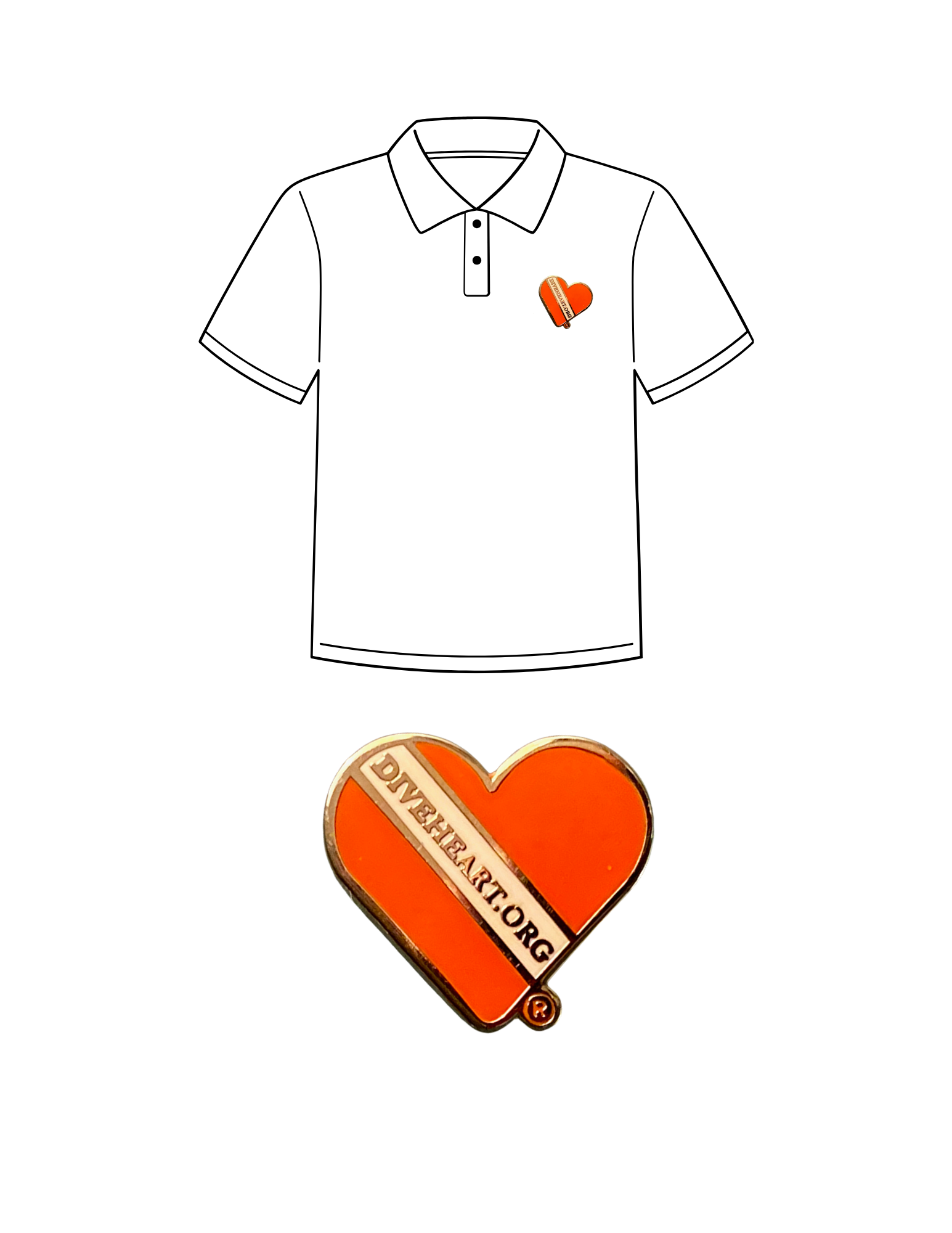 Diveheart Lapel Pins